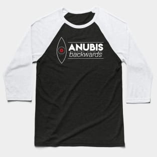 Anubis Backwards Horizontal Logo Baseball T-Shirt